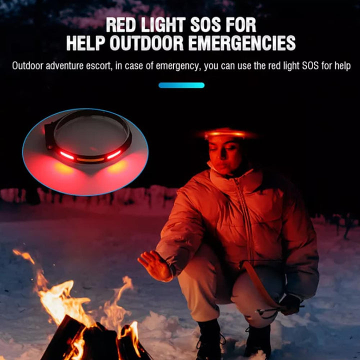 Hodelykt (oppladbar) 3-i-1 COB LED vanntett med bevegelsessensor | Skanto