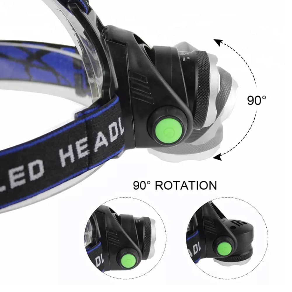 Hodelykt 1800 Lumen med justerbart fokus og zoom | Skanto