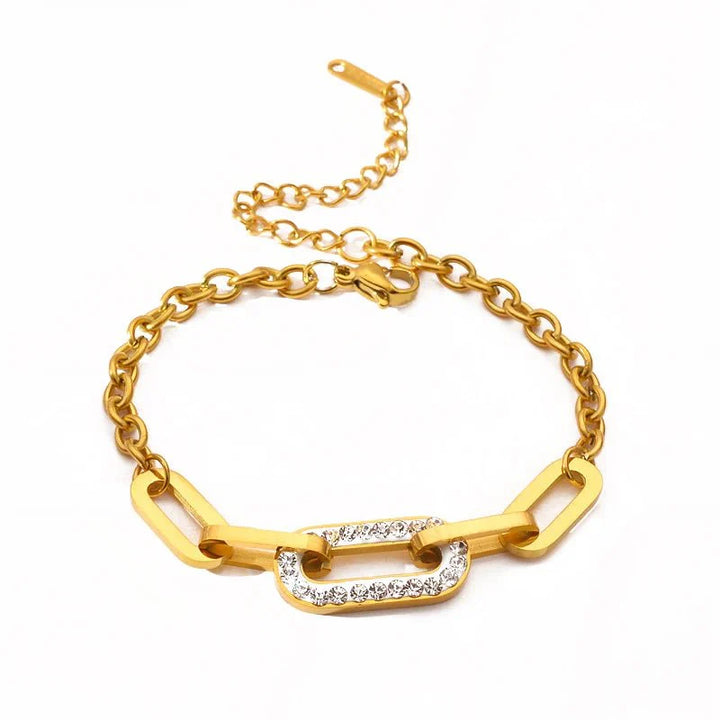 Skanto | Paperclip Diamant Akzentert Armbånd