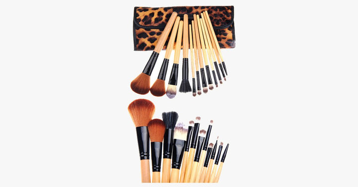 Skanto | 12-delt leopardhud penselsett