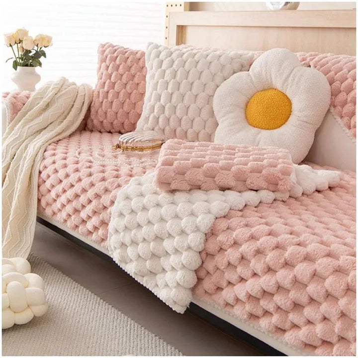 Pastellfarge Tykk Plush Sofa Teppet for Koselig Komfort | Skanto