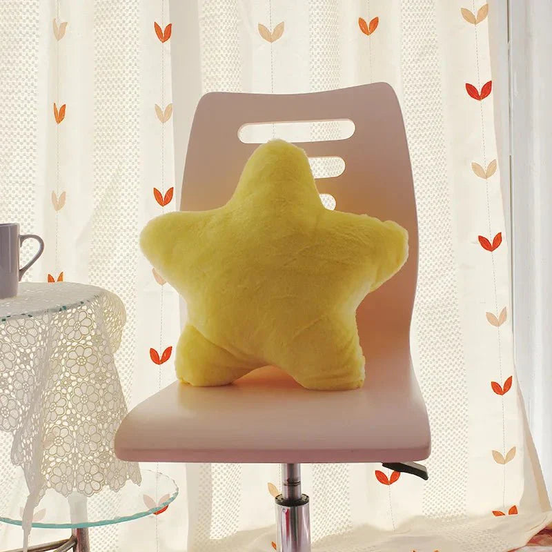 Pastellfarget stjerneformet myk pute 40x40cm polyester | Skanto