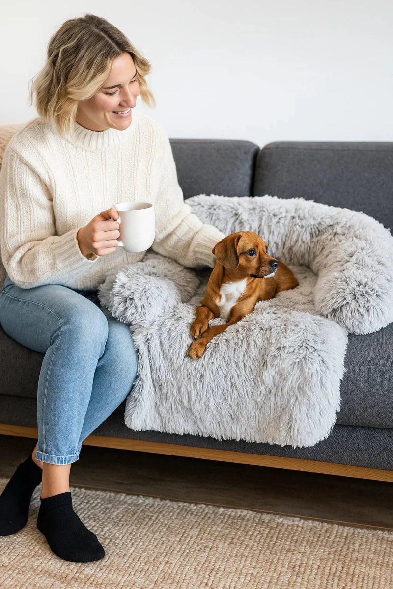 Skanto | PAWCLOUD SOFA – Koselig kjæledyr seng med hevet kant og møbelbeskyttelse