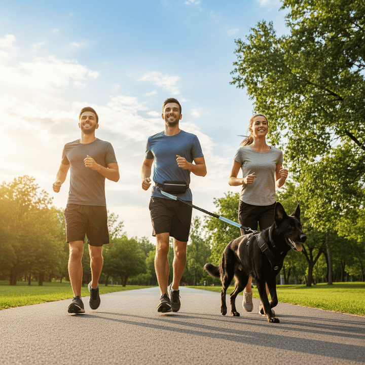 Skanto | PAWRUNNER Freedom Leash – Håndfri hundesnor med polstrede håndtak