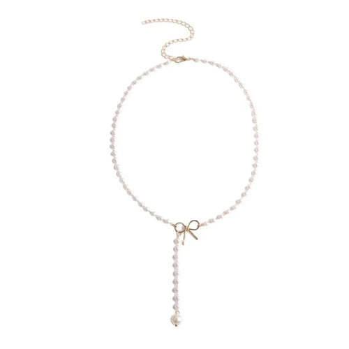 Skanto | Perle Dainty Bow Lariat Halskjede