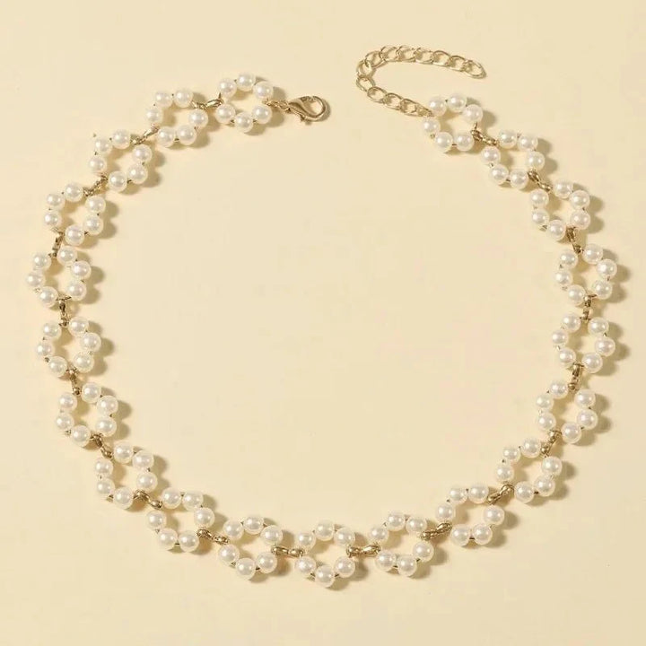 Skanto | Perle Floral Daisy Choker Halskjede