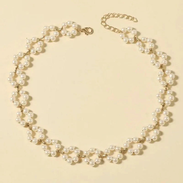 Skanto | Perle Floral Plantedaisy Choker Halskjede