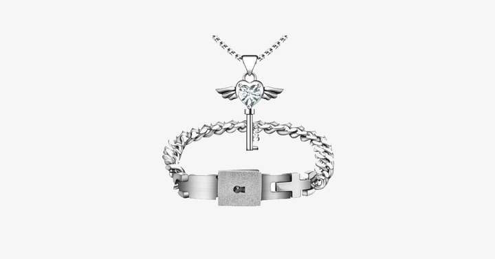 Skanto | Angel Love Anheng & Herrearmbånd Sett