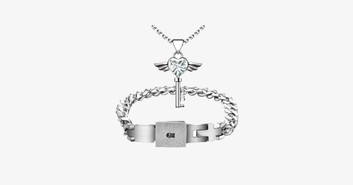 Skanto | Angel Love Anheng & Herrearmbånd Sett