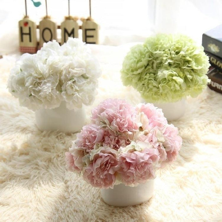 Skanto | Elegant Peony Silke Blomst Bunt - Sett av 5 Hoder