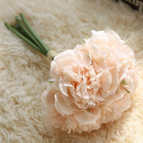 Skanto | Elegant Peony Silke Blomst Bunt - Sett av 5 Hoder