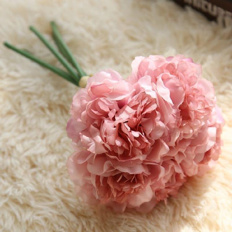 Skanto | Elegant Peony Silke Blomst Bunt - Sett av 5 Hoder