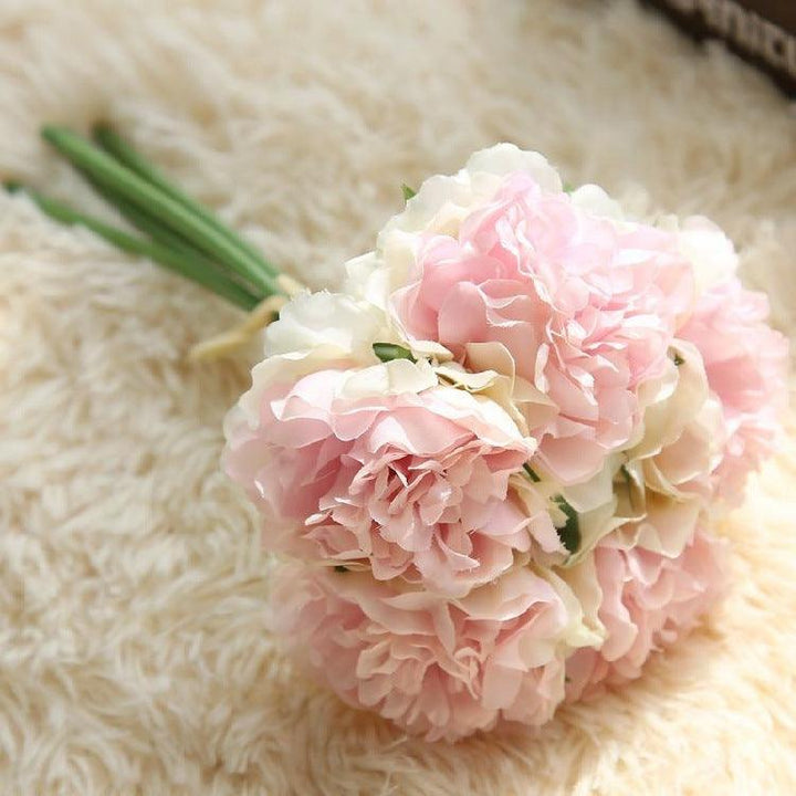Skanto | Elegant Peony Silke Blomst Bunt - Sett av 5 Hoder