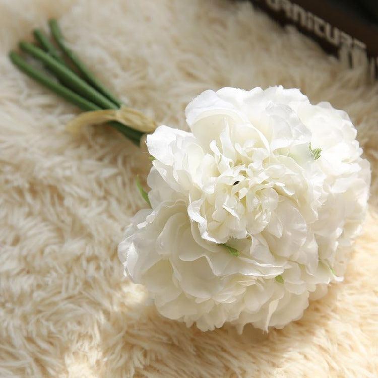Skanto | Elegant Peony Silke Blomst Bunt - Sett av 5 Hoder