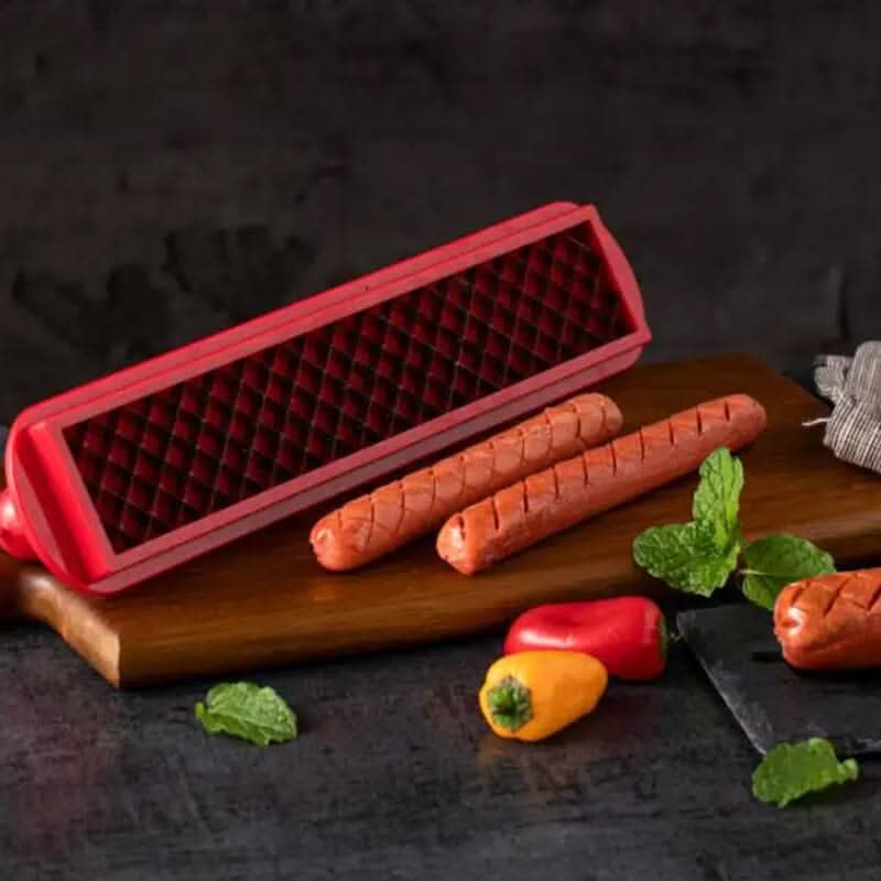 Skanto | Hot Dog Slicer – Criss-Cross Spalter for Jevn Matlaging