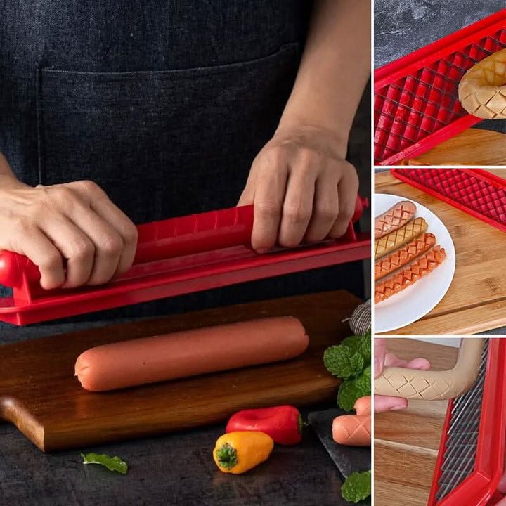 Skanto | Hot Dog Slicer – Criss-Cross Spalter for Jevn Matlaging