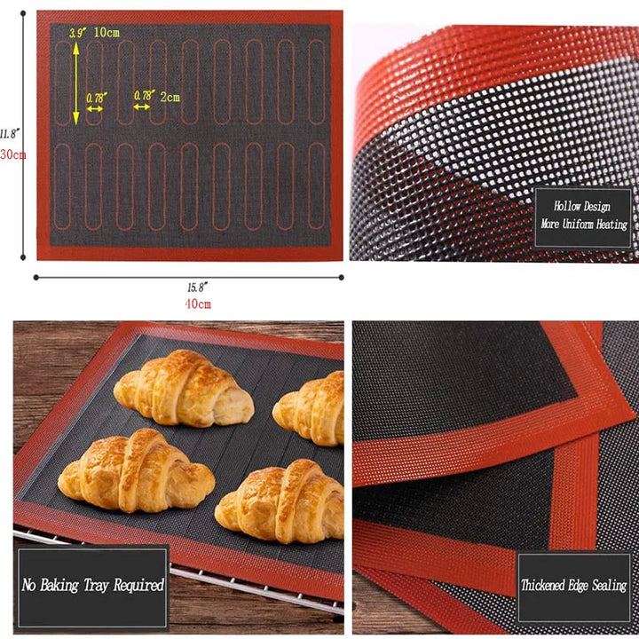 Perforert Silikon Bakemat Non-Stick Ovn Ark Liner Bakeverktøy | Skanto
