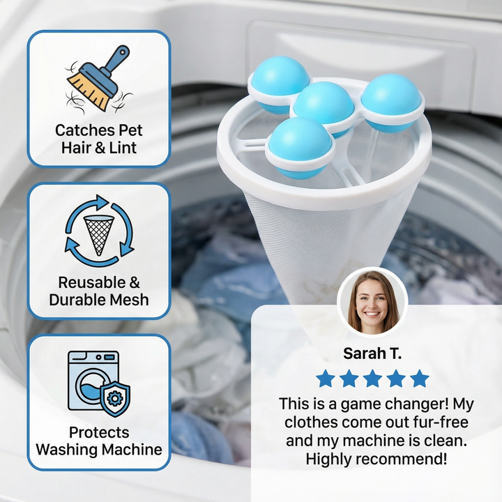 Pet Hair Laundry Filter for Washing Machines – Gjenbrukbart Nett Fangstskål