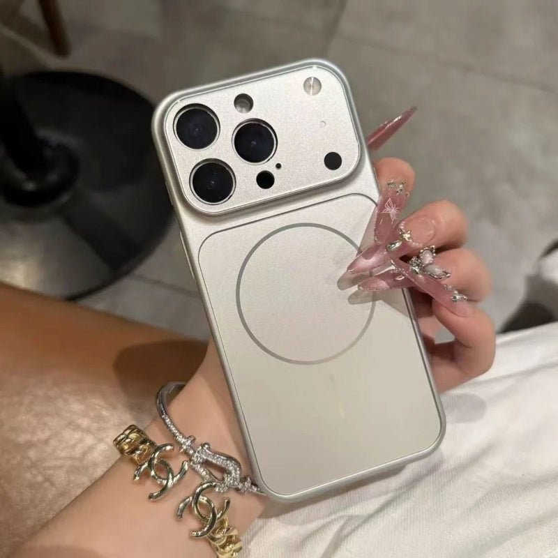 Skanto | PHANTOMSHELL – Slim Frosted Glass MagSafe Case for iPhone