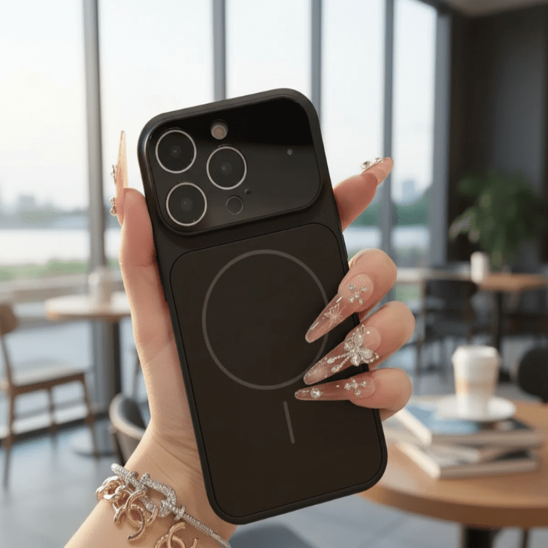 Skanto | PHANTOMSHELL – Slim Frosted Glass MagSafe Case for iPhone