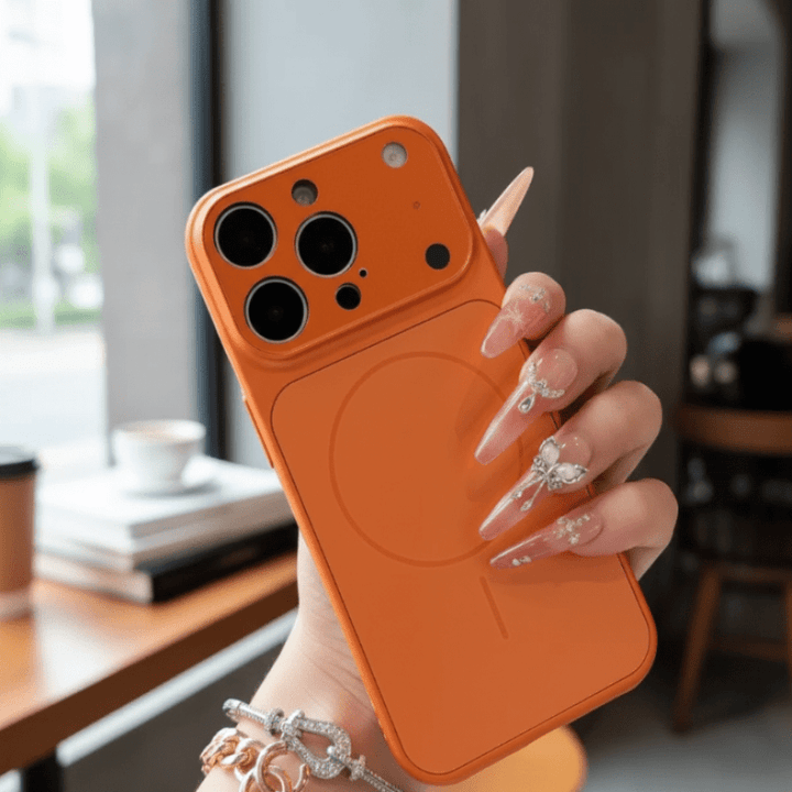Skanto | PHANTOMSHELL – Slim Frosted Glass MagSafe Case for iPhone