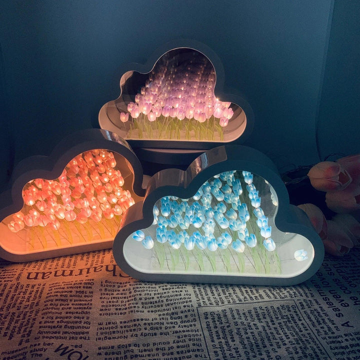 Tulip Cloud LED Speil – Magisk Lys & Dekorativ Design | Skanto
