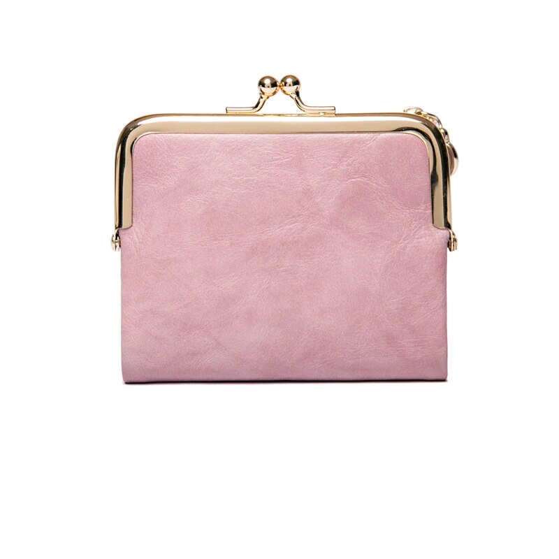 Skanto | Lommebok Veske | Vintage Kiss Lock Lite PU Skinn