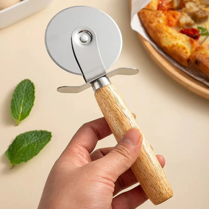 Pizzakutter med trehåndtak Bake deigkutter Kutt hjul skjærer | Skanto