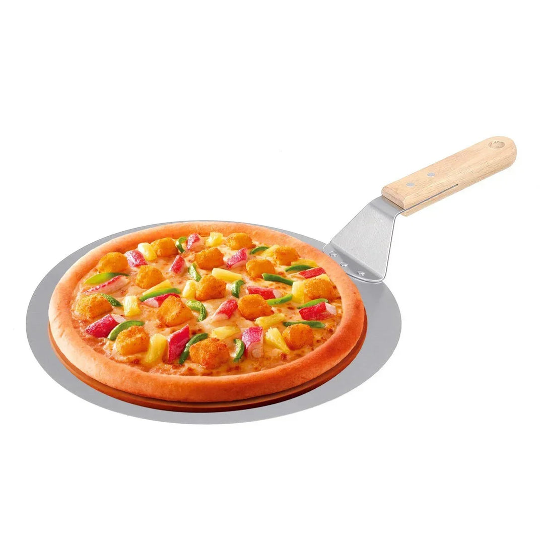 Pizza Spade Kakeverktøy Rustfritt Stål Trehåndtak Spade Rund | Skanto
