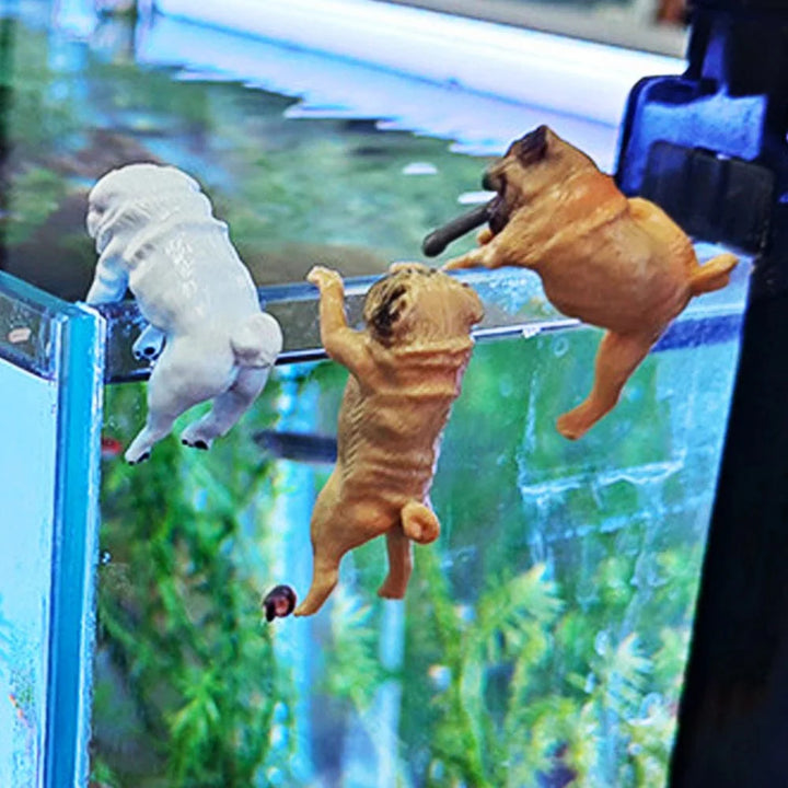 1-3Pcs Mini Tegneserie Hund Ornament Harpiks Figurine DIY Håndverk Statue for Fiskebowl Fisketank Akvarium Tilbehør Hjem Dekorasjon | Skanto