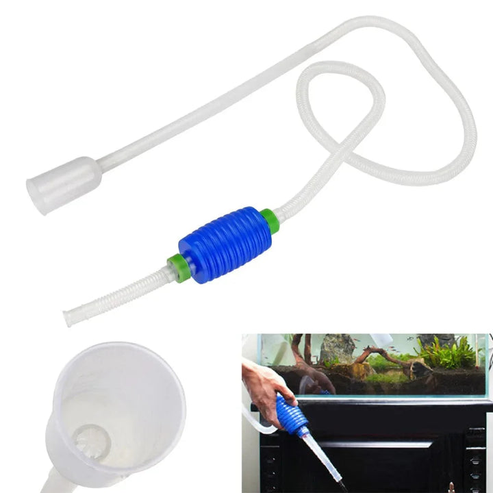 Akvarium Siphon Fiskebolle Siphon Støvsuger Pumpe Semi-automatisk Vannbytte Endrer Grus Vannfilter Akvarium Tilbehør | Skanto