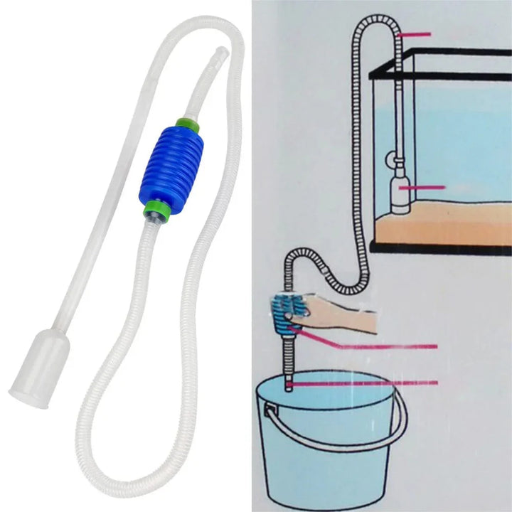 Akvarium Siphon Fiskebolle Siphon Støvsuger Pumpe Semi-automatisk Vannbytte Endrer Grus Vannfilter Akvarium Tilbehør | Skanto
