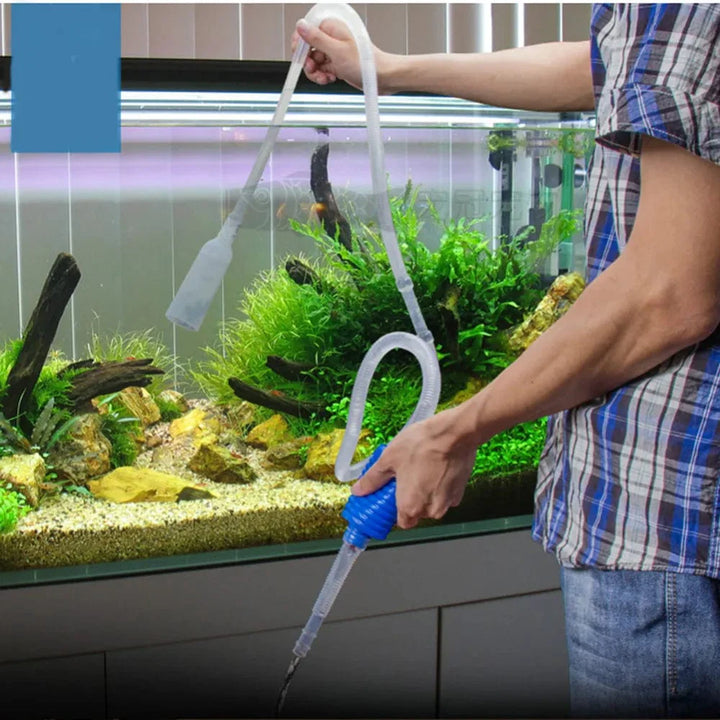 Akvarium Siphon Fiskebolle Siphon Støvsuger Pumpe Semi-automatisk Vannbytte Endrer Grus Vannfilter Akvarium Tilbehør | Skanto