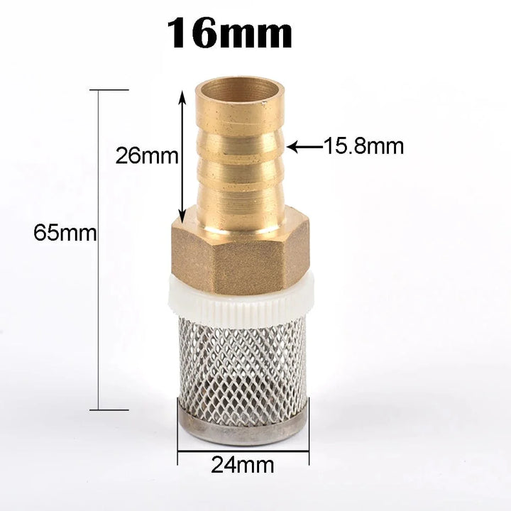 6-19mm Rustfritt Stål Nettfilter 1/2" Female Tomme Hage Vanning Pumpe Beskyttelse Slange Vannrensings Nett Messingfilter | Skanto
