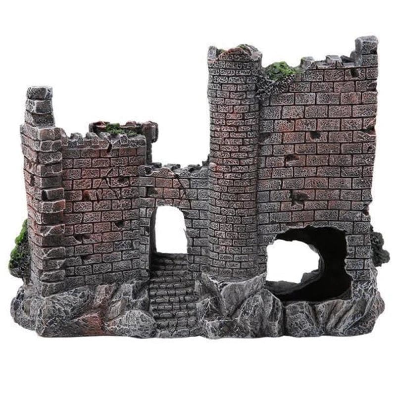 Kreativ Slottformet Fisketank Ornamenter Dekorasjon Landskapsarbeid Harpiks Rockery Akvarium Harpiks Rockery Hjemmehåndverk Ornamenter D9262 | Skanto
