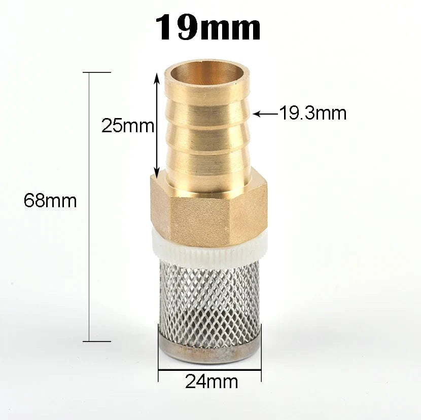 6-19mm Rustfritt Stål Nettfilter 1/2" Female Tomme Hage Vanning Pumpe Beskyttelse Slange Vannrensings Nett Messingfilter | Skanto
