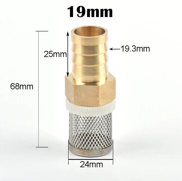 6-19mm Rustfritt Stål Nettfilter 1/2" Female Tomme Hage Vanning Pumpe Beskyttelse Slange Vannrensings Nett Messingfilter | Skanto