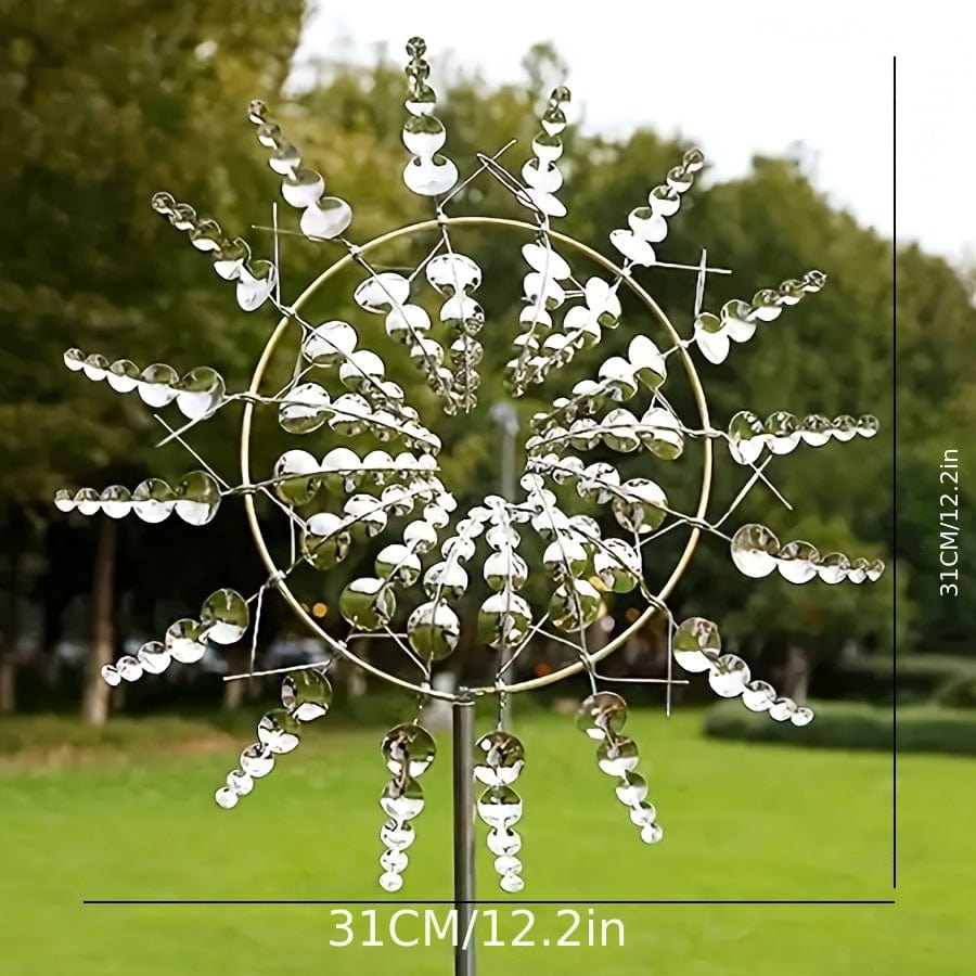Skanto | 1 Stykke Magisk Metall Vindmølle, 3D Metall Utendørs Vindsang for Gård og Hage, Unike Metall Kinetiske Vindskulpturer & Vindsang, Vindfanger Metall Utendørs Gress Terrasse Dekorasjon Vindskulptur