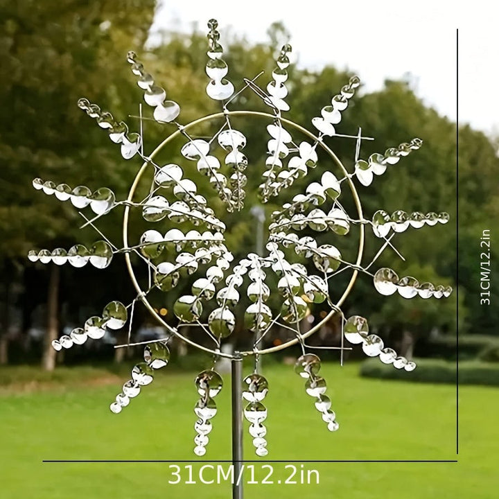 Skanto | 1 Stykke Magisk Metall Vindmølle, 3D Metall Utendørs Vindsang for Gård og Hage, Unike Metall Kinetiske Vindskulpturer & Vindsang, Vindfanger Metall Utendørs Gress Terrasse Dekorasjon Vindskulptur