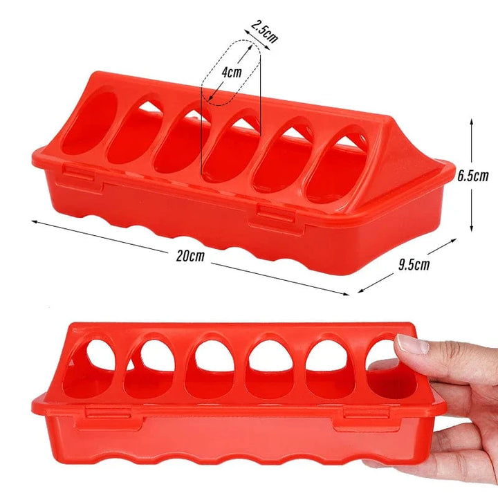 20/30cm Plast Flip-Top Fjærfe Fugl Fôrer Grunn Kylling Fôratube Rype fôringsbøtte Kvalitet Kylling | Skanto