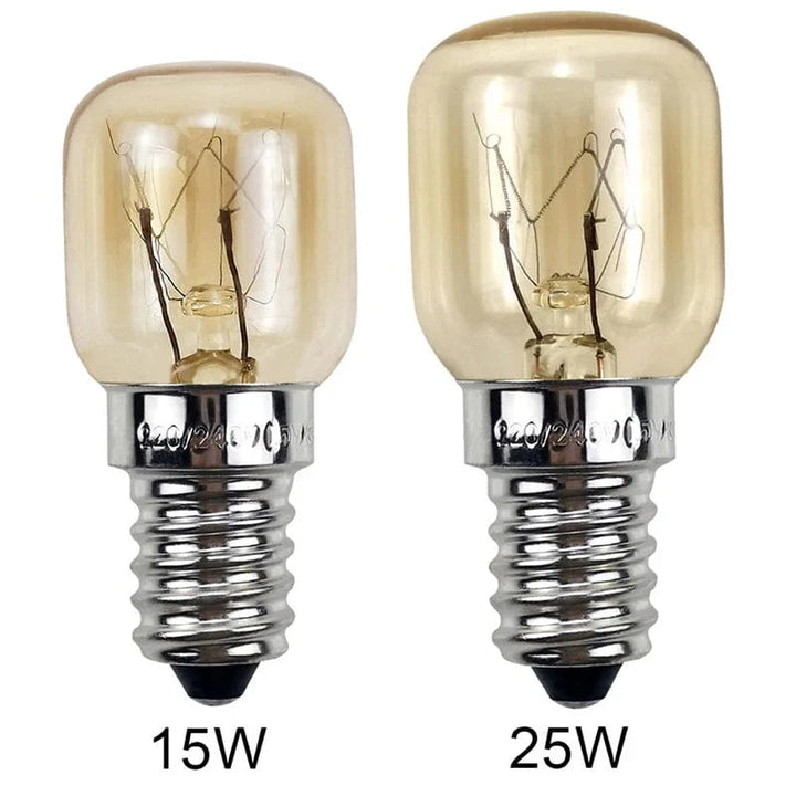 220V Høytemperaturpære 15W 25W E14 300 Grad Mikrobølgeovn Lyspære Tungsten Filament Dampkoker Lampepærer Saltpære | Skanto