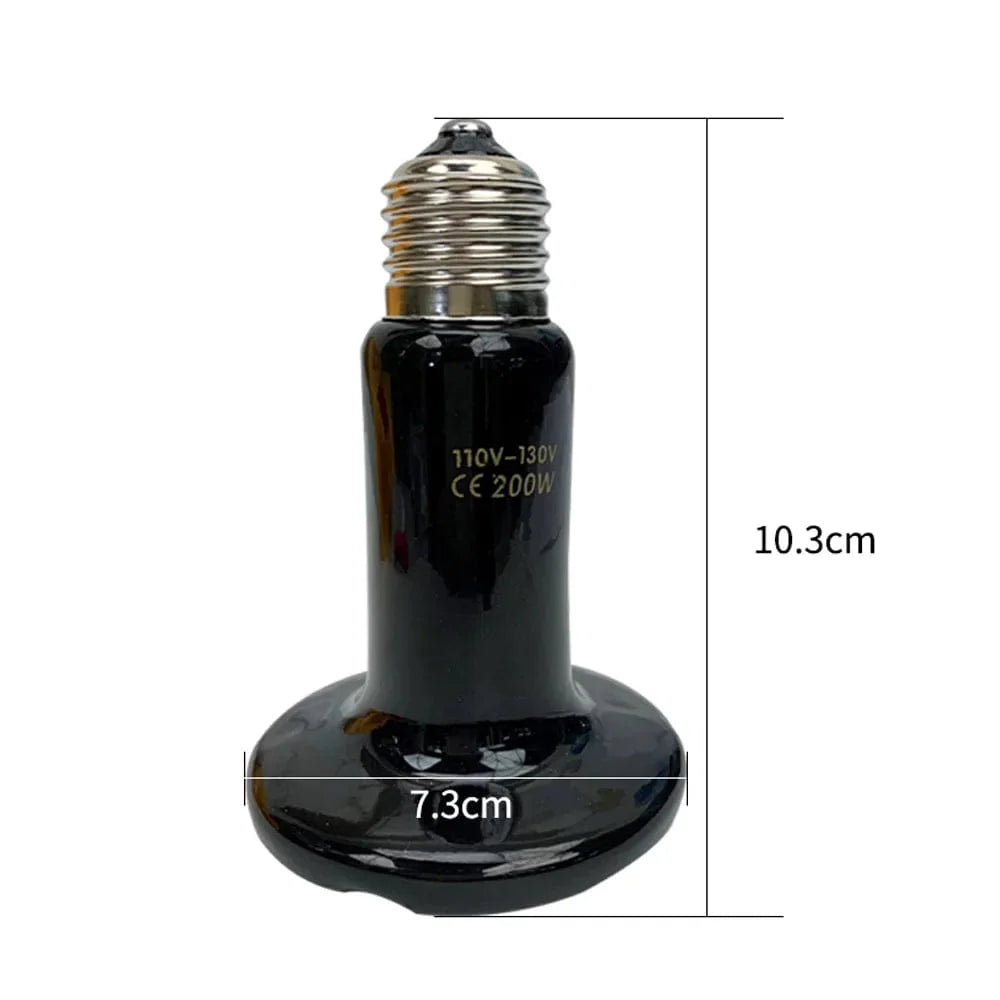 25W 50W 75W 100W 150W 200W Fjernt infrarød kjæledyrvarmelampe keramisk 110V 220V reptil skilpadde varmer lampe varmeutløser lyspære | Skanto