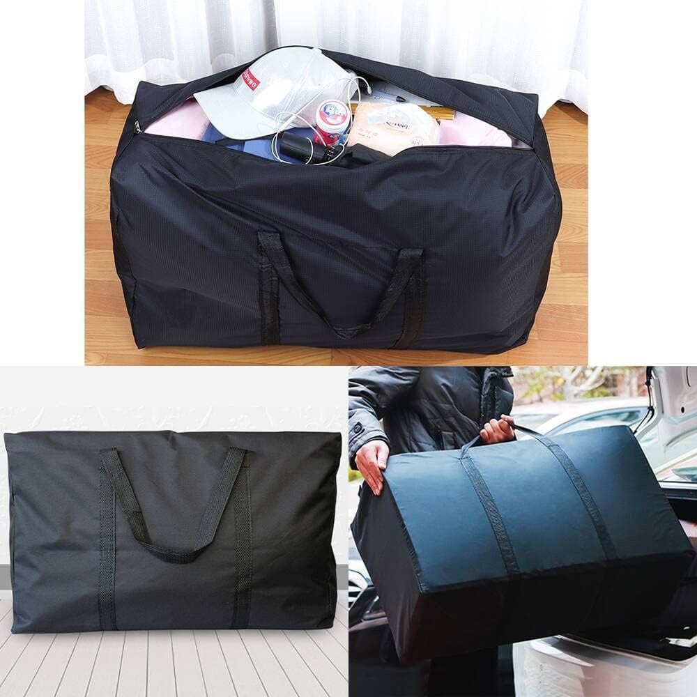 Skanto | 2 deler stor kapasitet flyttbar bag, med sterke glidelåser og bærehåndtak, oppbevaringsbag for klær, flyttemateriell, plassbesparende oppbevaringsbag organisator, egnet for flytting, reise, pakking