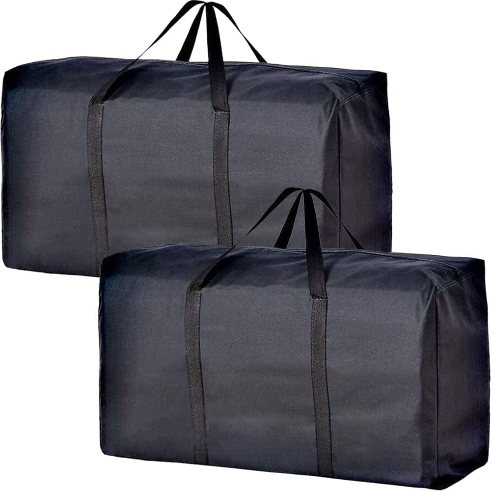 Skanto | 2 deler stor kapasitet flyttbar bag, med sterke glidelåser og bærehåndtak, oppbevaringsbag for klær, flyttemateriell, plassbesparende oppbevaringsbag organisator, egnet for flytting, reise, pakking