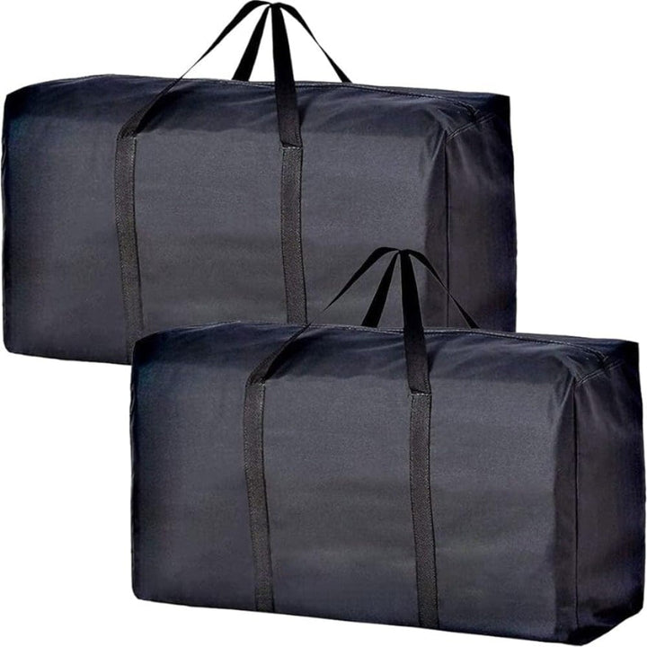 Skanto | 2 deler stor kapasitet flyttbar bag, med sterke glidelåser og bærehåndtak, oppbevaringsbag for klær, flyttemateriell, plassbesparende oppbevaringsbag organisator, egnet for flytting, reise, pakking
