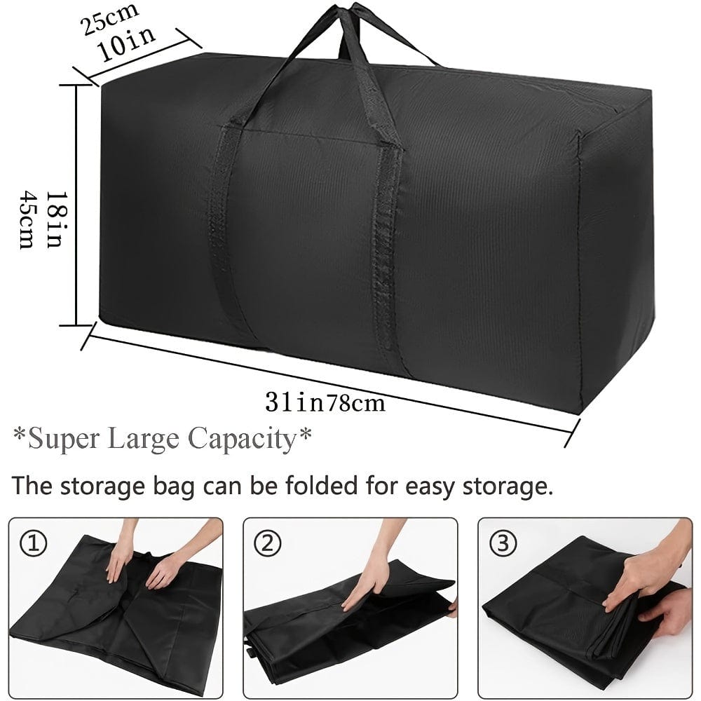 Skanto | 2 deler stor kapasitet flyttbar bag, med sterke glidelåser og bærehåndtak, oppbevaringsbag for klær, flyttemateriell, plassbesparende oppbevaringsbag organisator, egnet for flytting, reise, pakking
