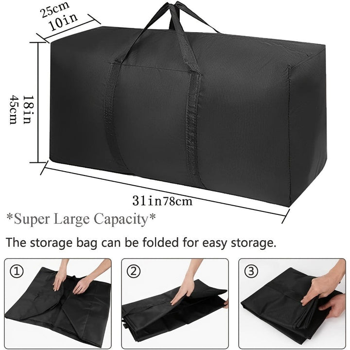 Skanto | 2 deler stor kapasitet flyttbar bag, med sterke glidelåser og bærehåndtak, oppbevaringsbag for klær, flyttemateriell, plassbesparende oppbevaringsbag organisator, egnet for flytting, reise, pakking