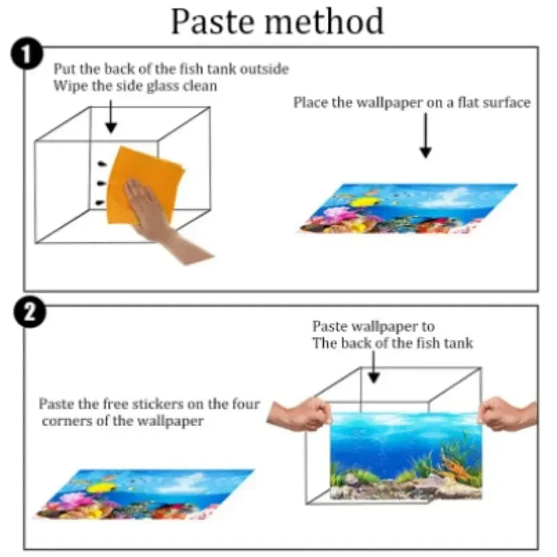 3d Marine Bakgrunn for Akvarium Dekorasjoner Klistremerker & Plakat Varer Dekorasjon Fisketanker og Akvarier Tilbehør Aquascape | Skanto