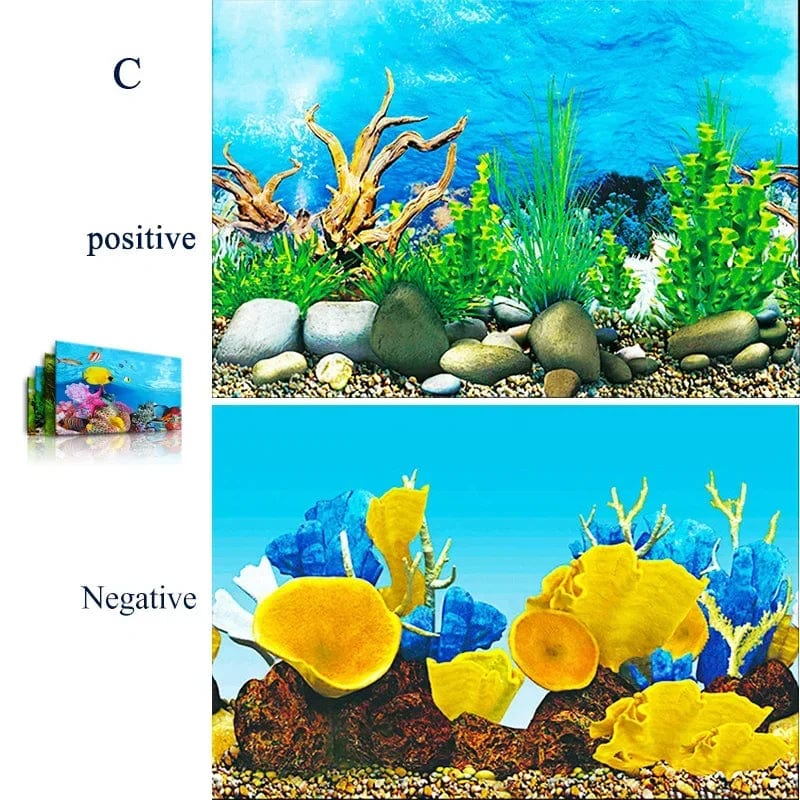 3d Marine Bakgrunn for Akvarium Dekorasjoner Klistremerker & Plakat Varer Dekorasjon Fisketanker og Akvarier Tilbehør Aquascape | Skanto