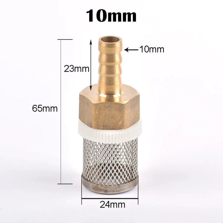 6-19mm Rustfritt Stål Nettfilter 1/2" Female Tomme Hage Vanning Pumpe Beskyttelse Slange Vannrensings Nett Messingfilter | Skanto